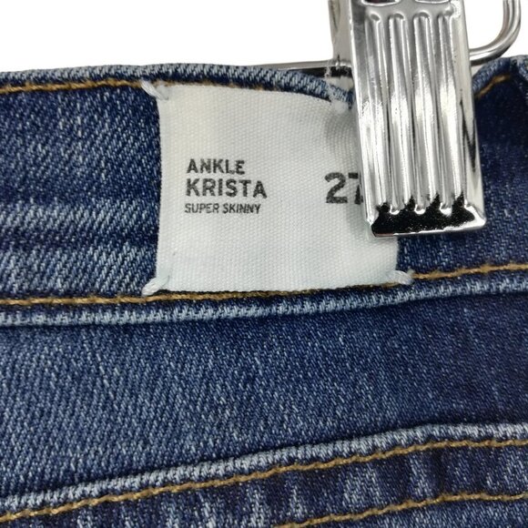 Hudson Krista Super Skinny Ankle Jeans Size 27 Distressed Destroyed New Stretch - Picture 6 of 12